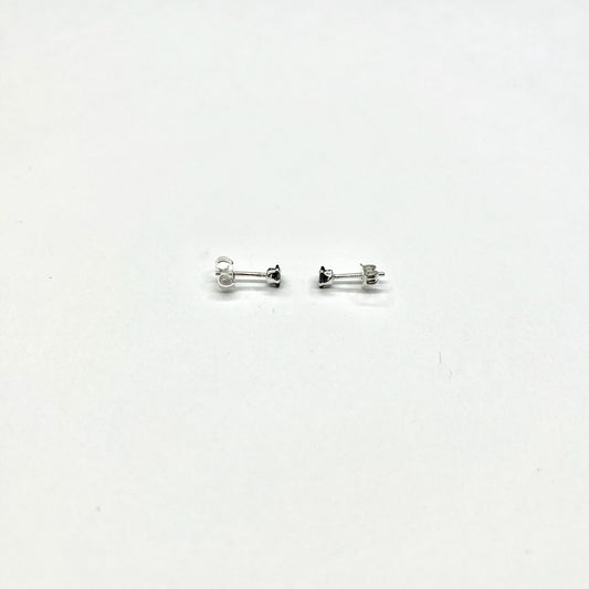 Sterling Silver CZ Mini Stud Earrings