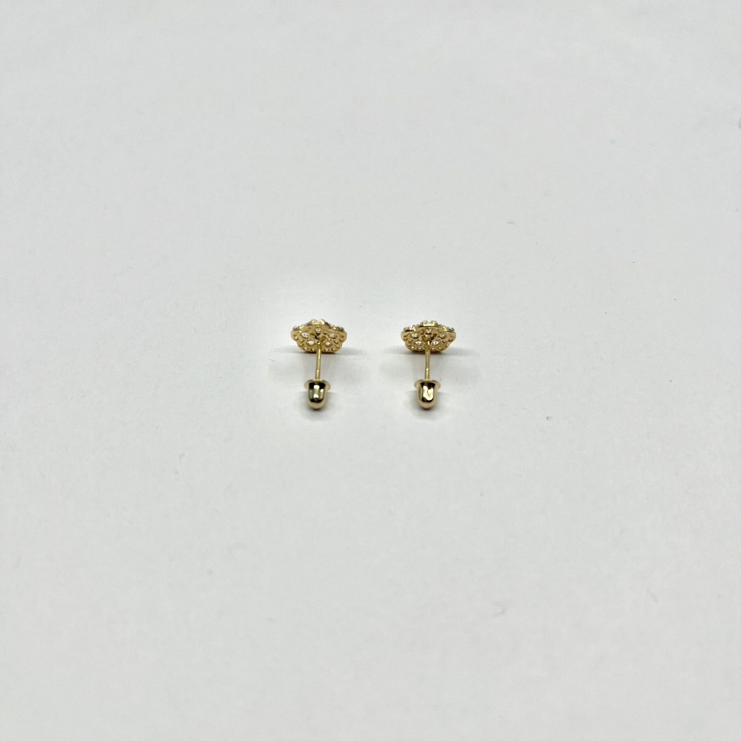 Golden Bloom CZ Studs – 14K Gold Earring with Cluster Design