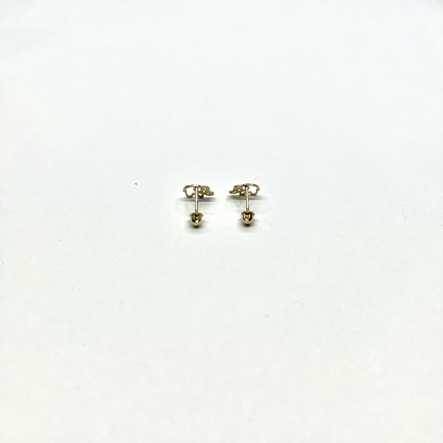 14K Gold Elephant Stud Earrings
