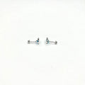 Sterling Silver CZ Diamond-Cut Flower Stud Earrings