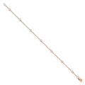 14K rose gold 8-inch lab grown diamond station bracelet shown full length on white background