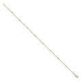 14K yellow gold 1/6 carat lab grown diamond 7-station bracelet full view on white background