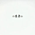 Sterling Silver CZ Medium Stud Earrings