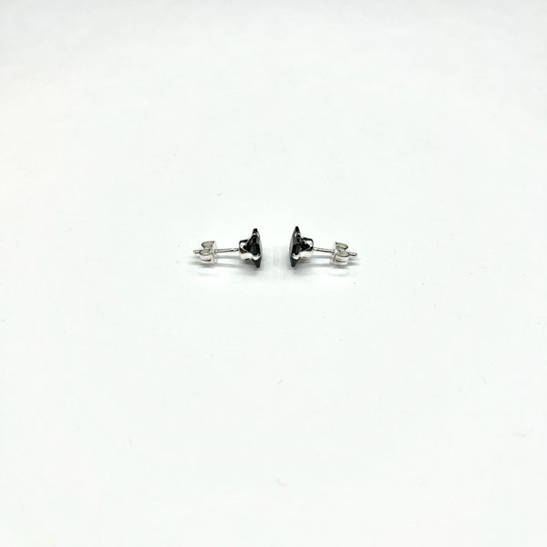 Sterling Silver CZ Medium Stud Earrings