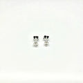 Sterling Silver CZ Medium Stud Earrings
