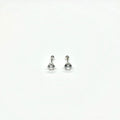 Sterling Silver CZ 6 Prong Small Stud Earrings