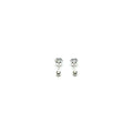 Sterling Silver CZ 6 Prong Small Stud Earrings