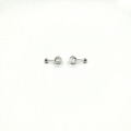 Sterling Silver Rainbow Round CZ Stud Earrings with Screw Back