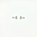 Sterling Silver 6 Prong Large CZ Stud Earrings