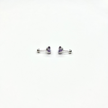 Sterling Silver Purple CZ Stud Earrings (FEB)
