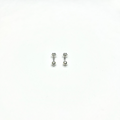 Sterling Silver CZ 6 Prong Mini Stud Earrings