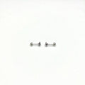 Sterling Silver Purple CZ Bezel Stud Earrings (FEB)