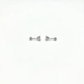 Sterling Silver CZ 6 Prong Medium Stud Earrings