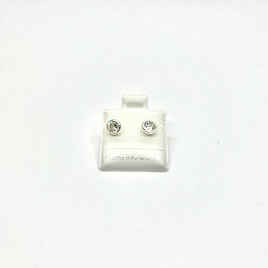 Sterling Silver CZ Stud Earrings