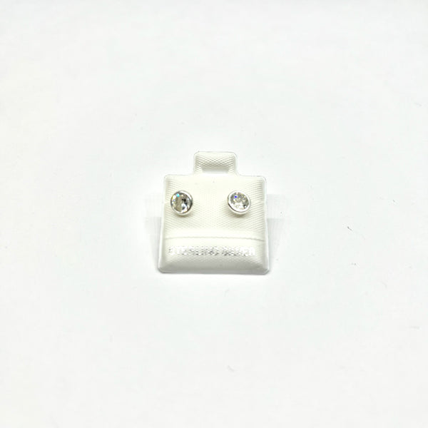 Sterling Silver CZ Stud Earrings