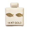 14K Gold Jesus Fish Stud Earrings
