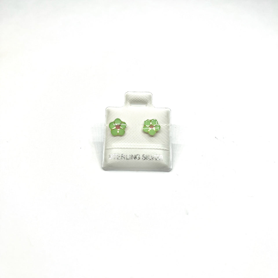 Sterling Silver Flower Stud Earrings