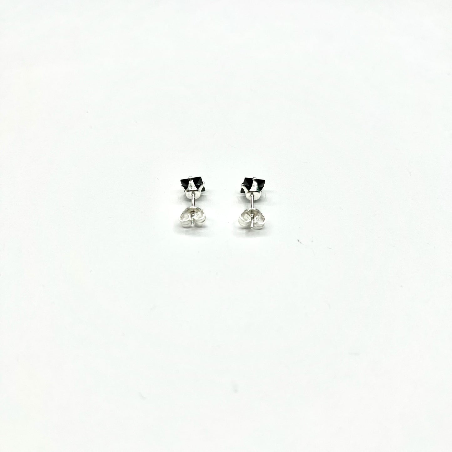 Sterling Silver CZ Small Stud Earrings