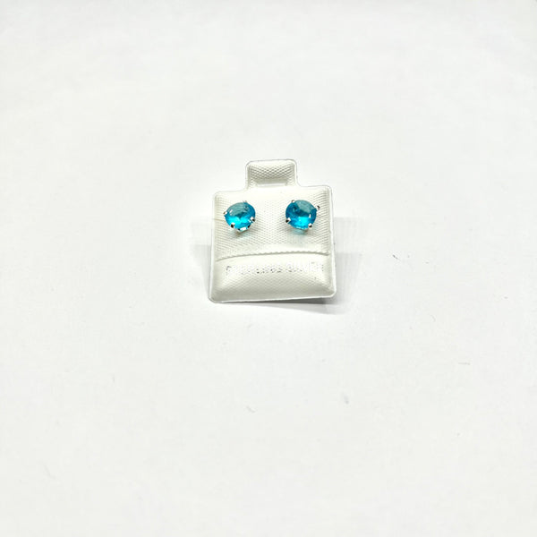 Sterling Silver CZ Stud Earrings