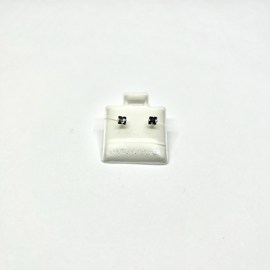 Sterling Silver CZ Mini Stud Earrings