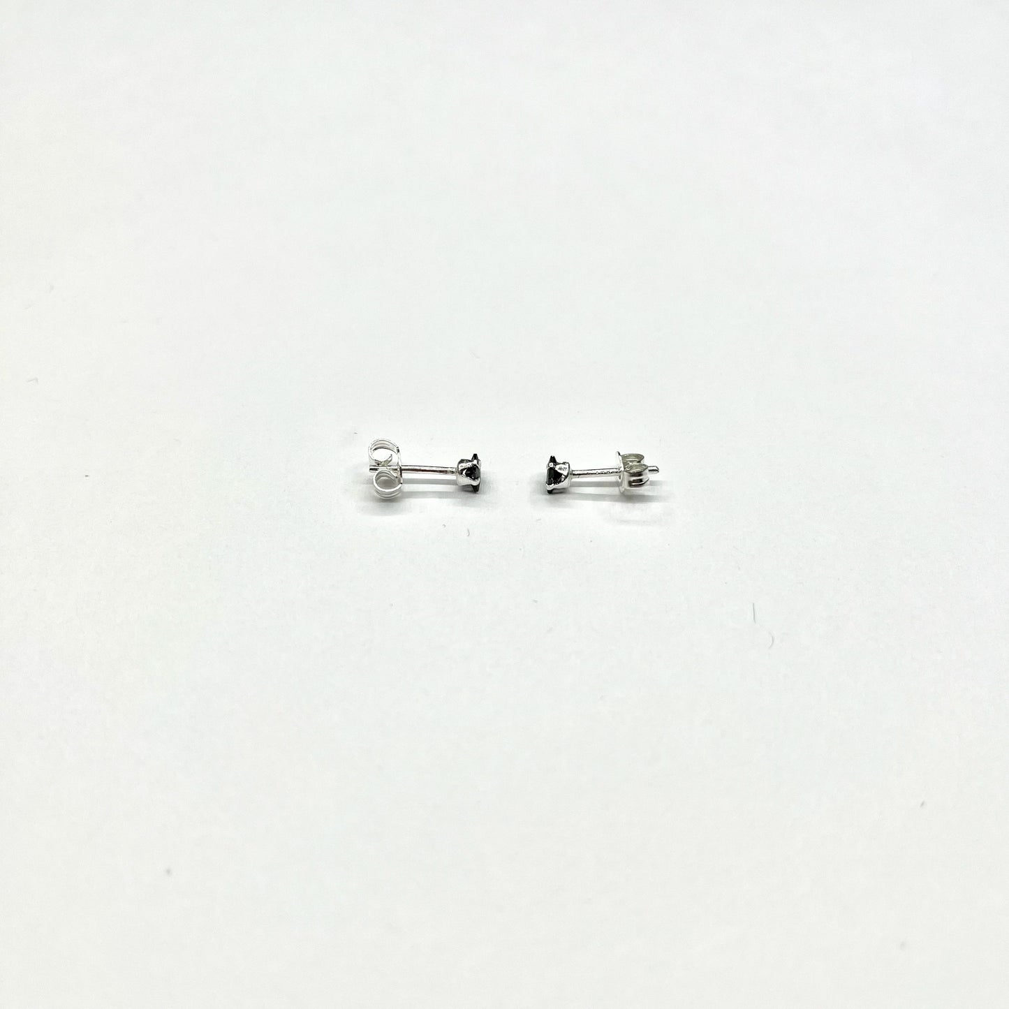 Sterling Silver CZ Mini Stud Earrings