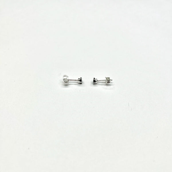 Sterling Silver CZ Mini Stud Earrings