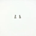 Sterling Silver CZ Mini Stud Earrings