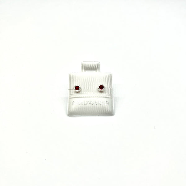 Sterling Silver CZ Stud Earrings