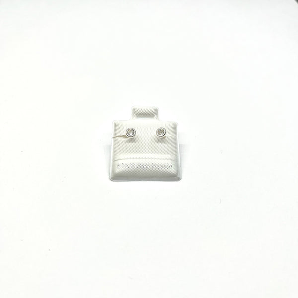 Sterling Silver CZ Stud Earrings
