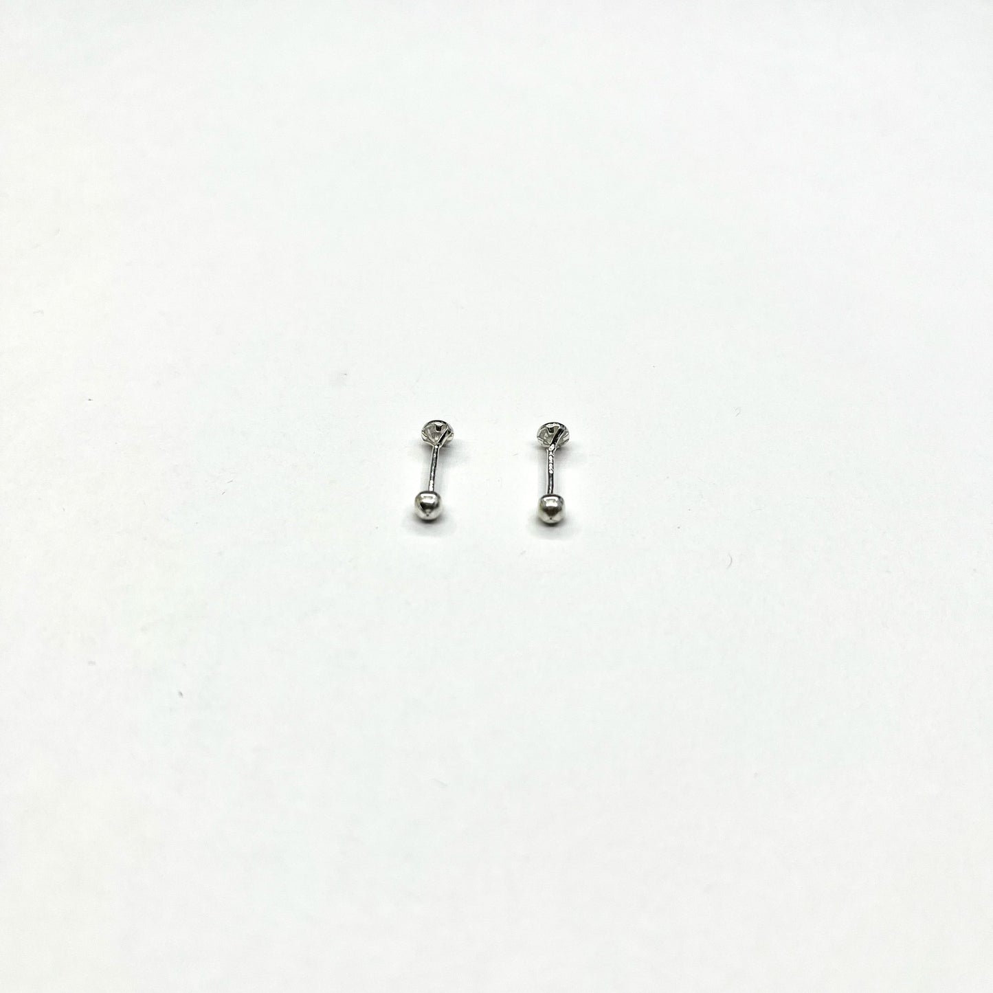 Sterling Silver CZ Stud Earrings
