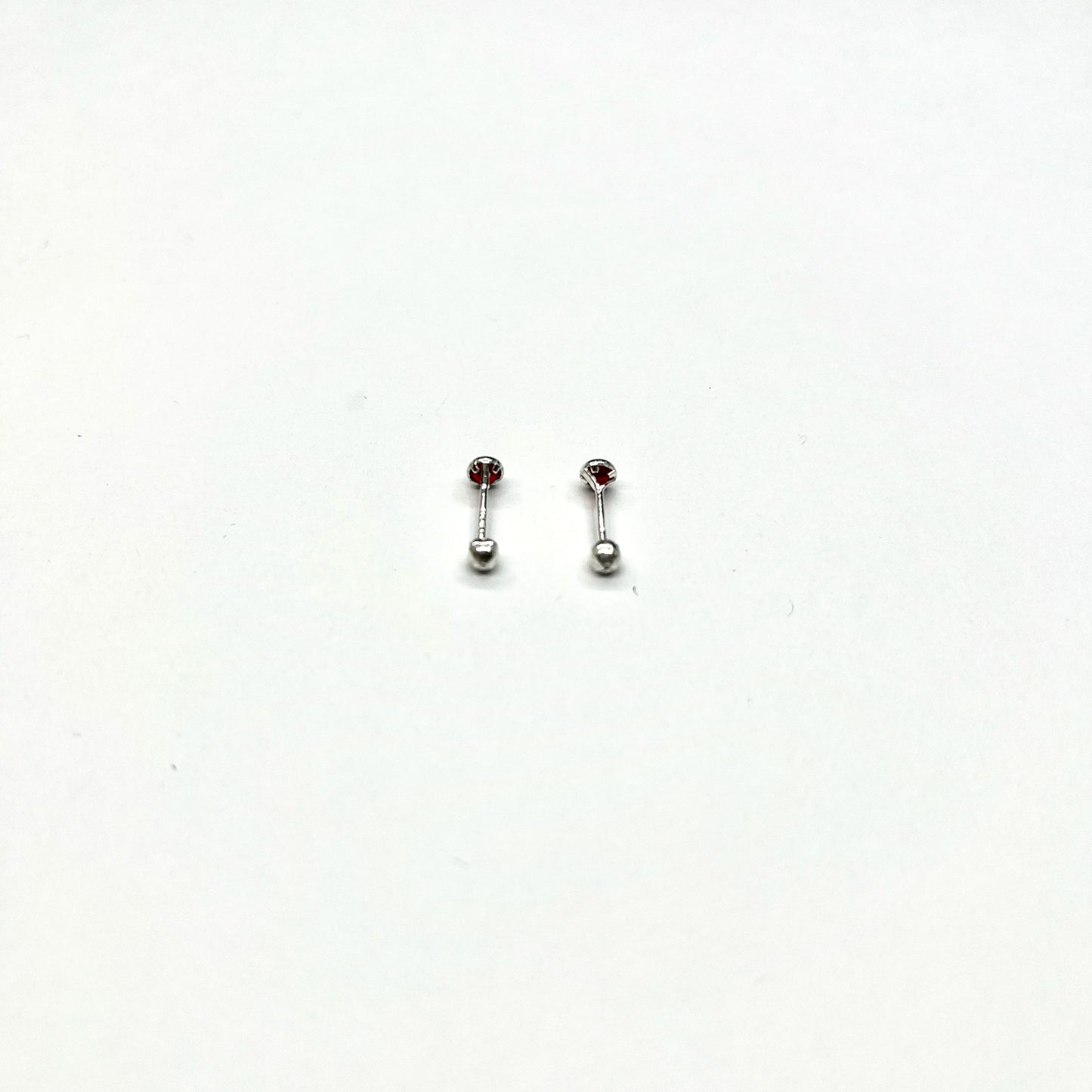 Sterling Silver CZ Stud Earrings
