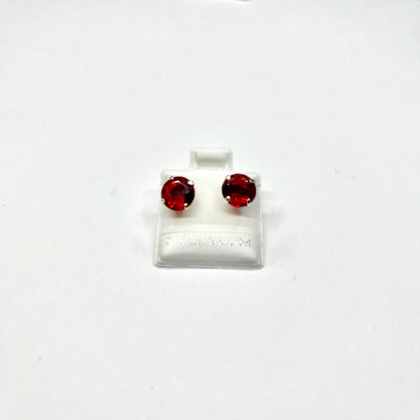 Sterling Silver CZ Stud Earrings