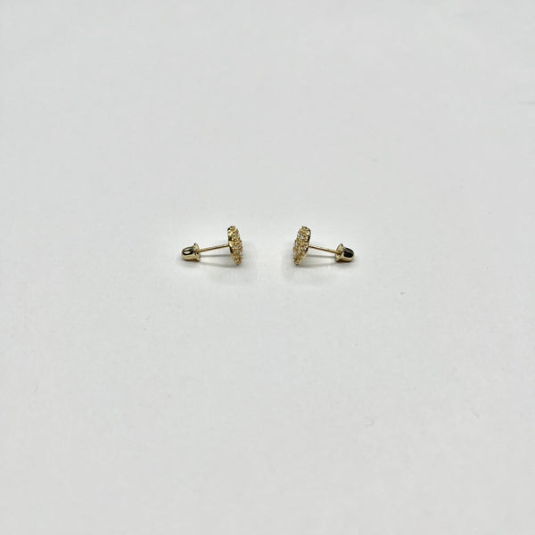 Golden Bloom CZ Studs – 14K Gold Earring with Cluster Design