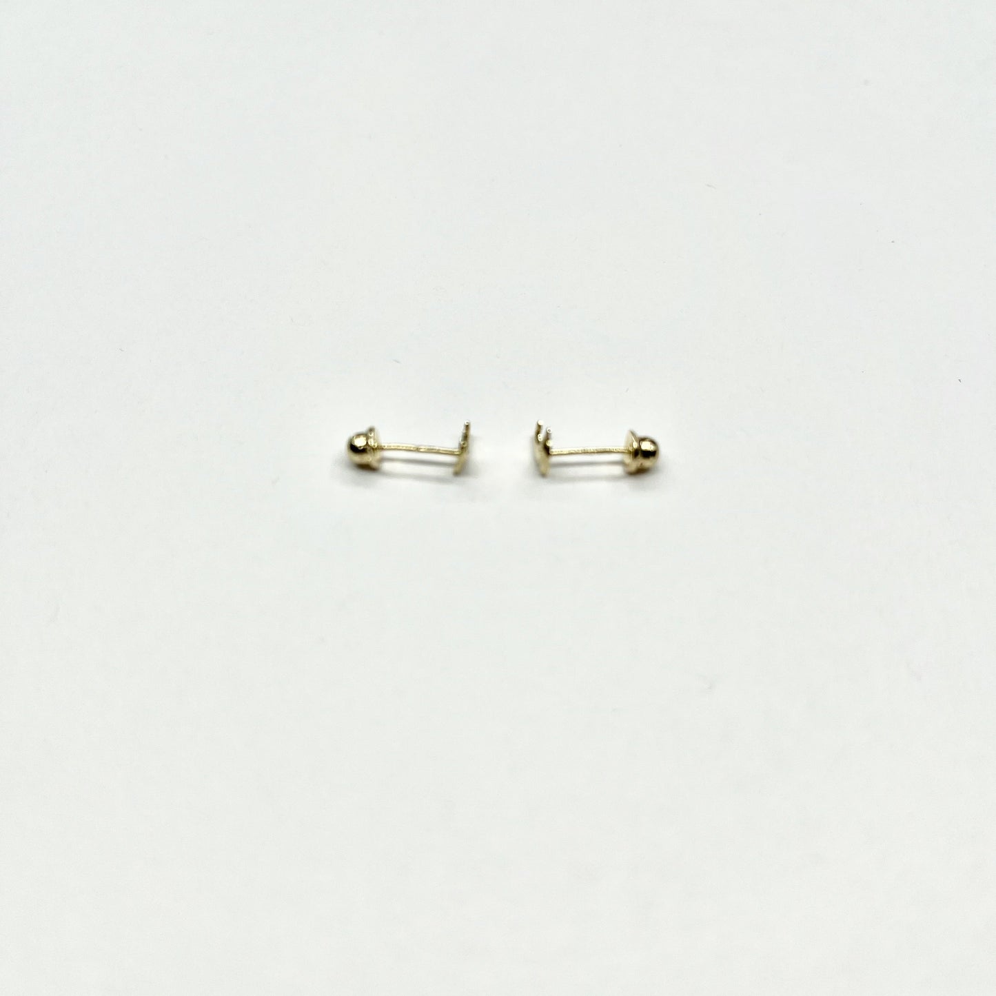 14KY Dolphin Stud Earrings with Screw Back