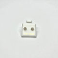 14K Yellow Gold CZ Flower Stud Earrings Screw Back Secure 6 Petal Design