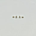 14K Yellow Gold CZ Flower Stud Earrings Screw Back Secure 6 Petal Design