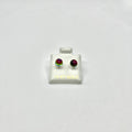 14K Yellow Gold Rainbow Round CZ Stud Earrings with Screw Back