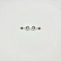 14K Yellow Gold Rainbow Round CZ Stud Earrings with Screw Back