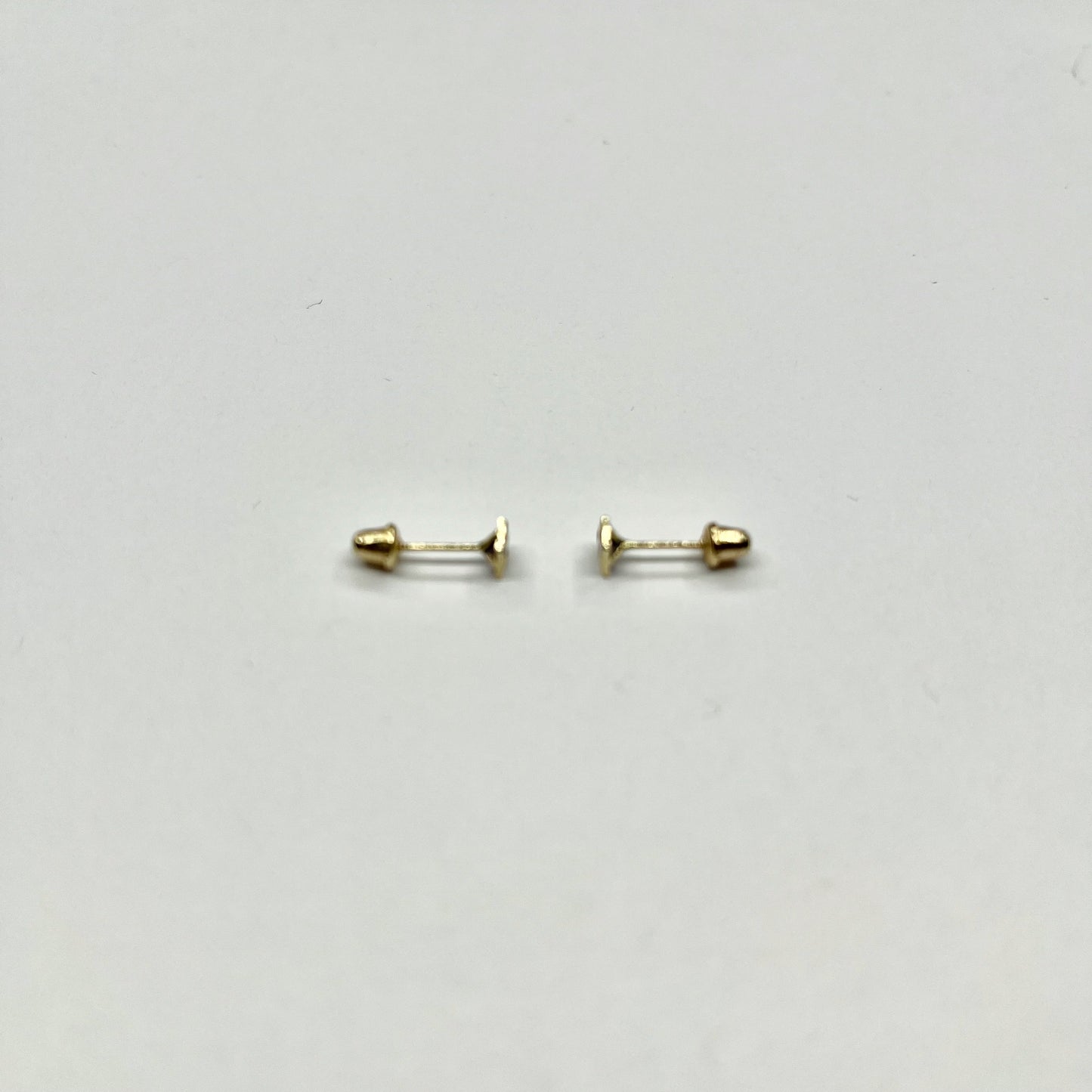14KY 3mm Square CZ Solitaire DC Screw Back Stud Earrings (JUN)