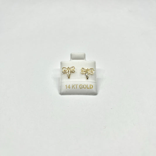 14K Gold Dragonfly Stud Earrings