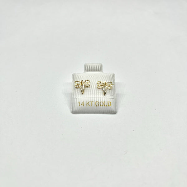 14K Gold Dragonfly Stud Earrings