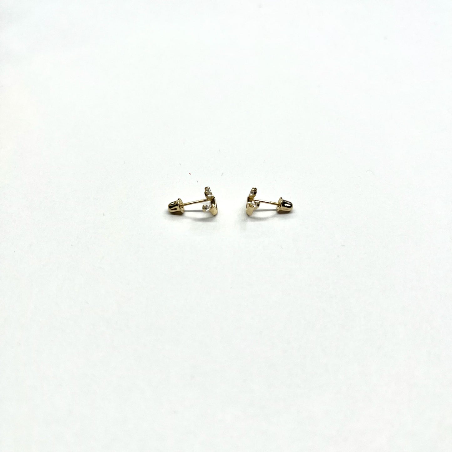 Crown Radiance Stud Earrings – 14K Gold with CZ Sparkle