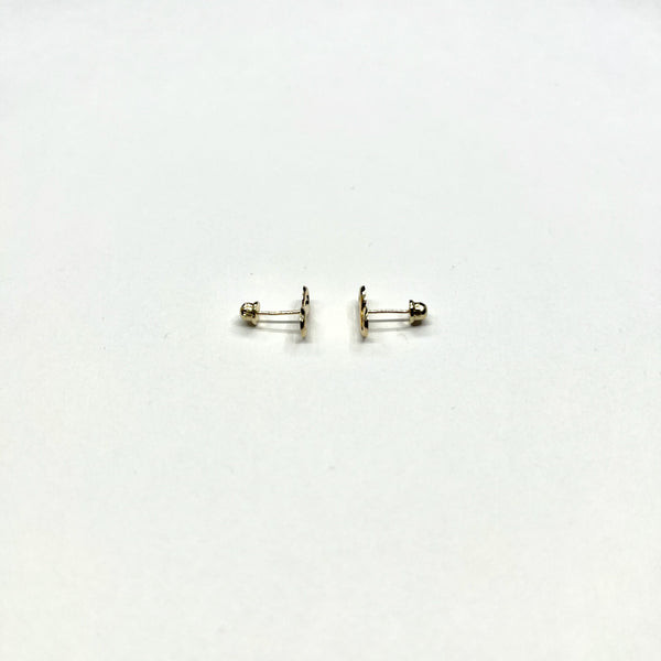 14K Gold Infinity Stud Earrings