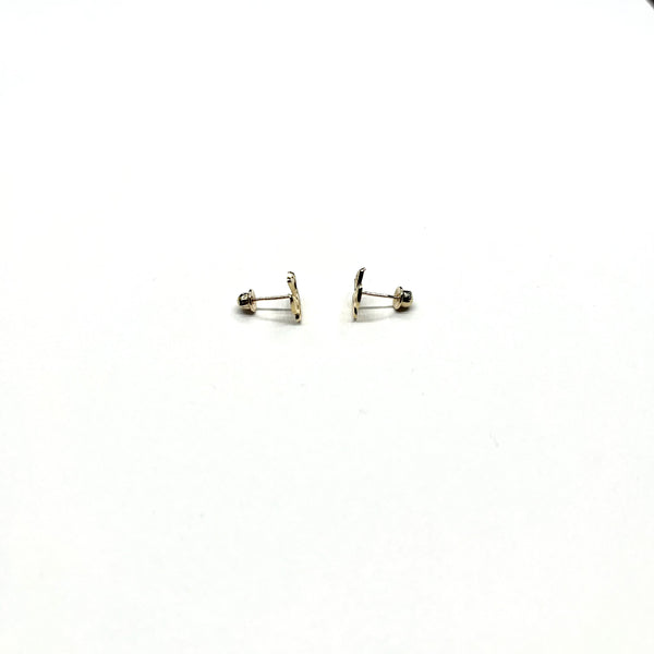14K Gold Tulip Stud Earrings
