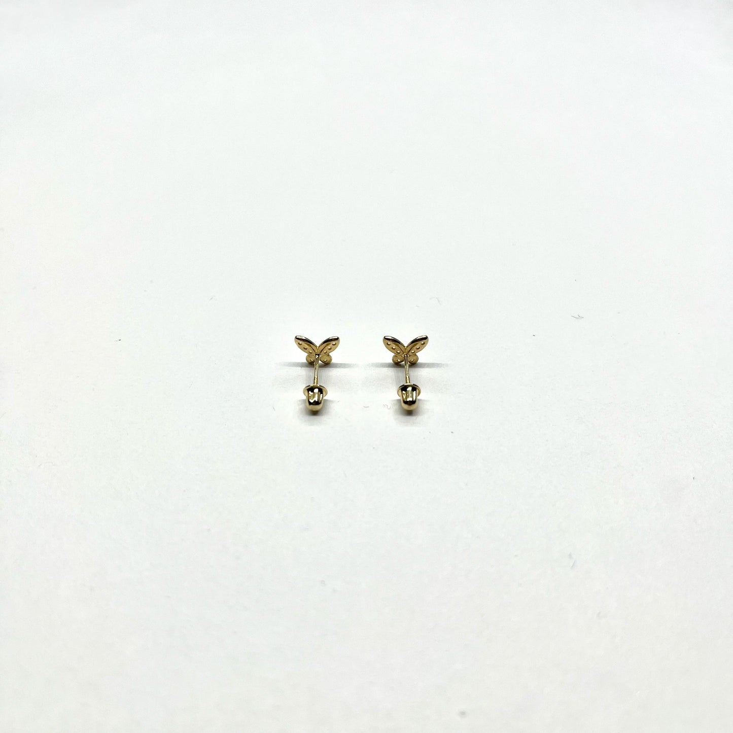 14K Gold Butterfly Stud Earrings