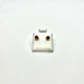 14K Gold CZ Rose Stud Earrings