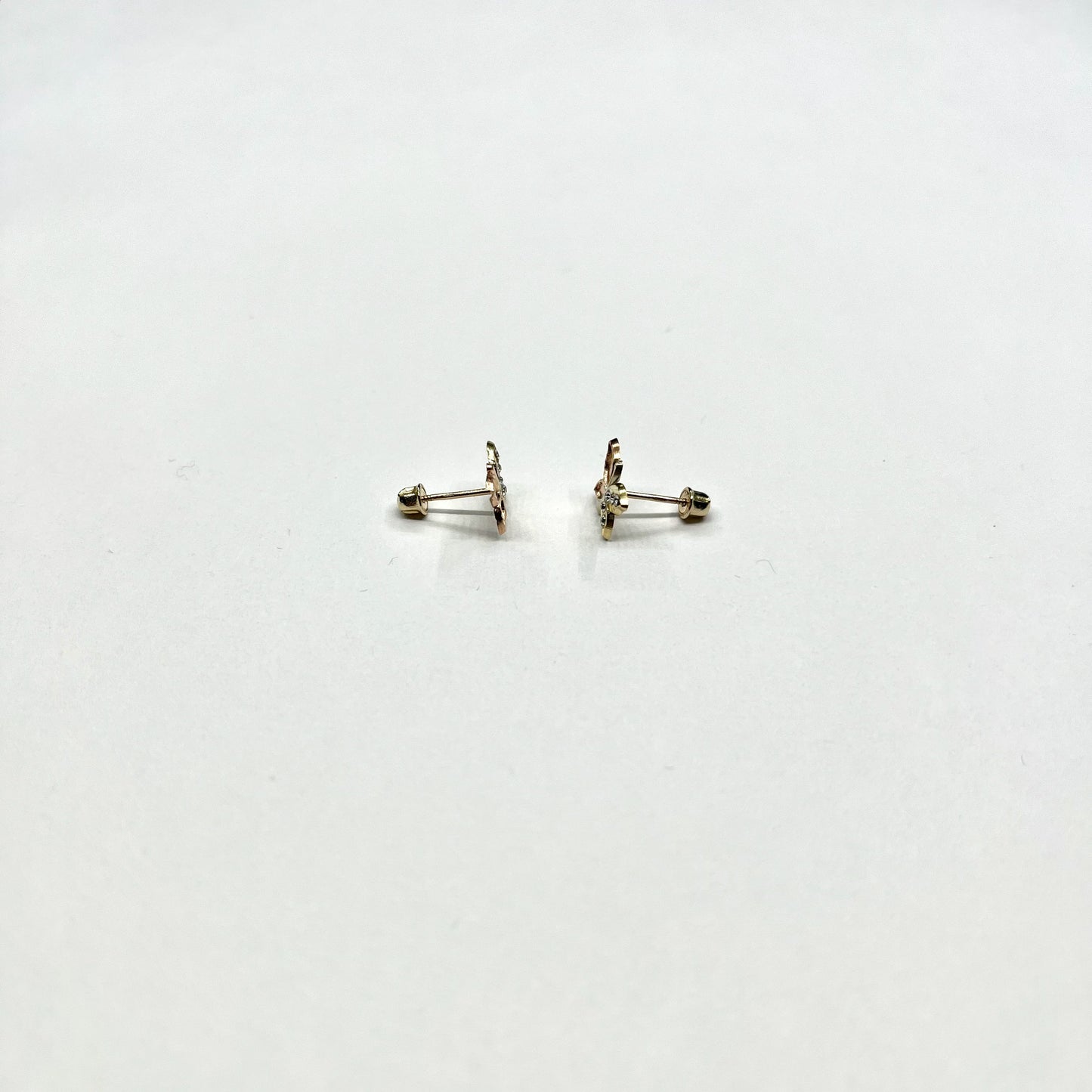 14K 3C Butterfly Stud Earrings