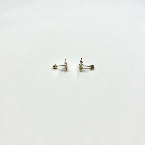 14K 3C Butterfly Stud Earrings