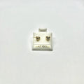 14K Yellow Gold 4mm Heart CZ Solitaire Diamond-Cut Stud Earrings with Screw Back