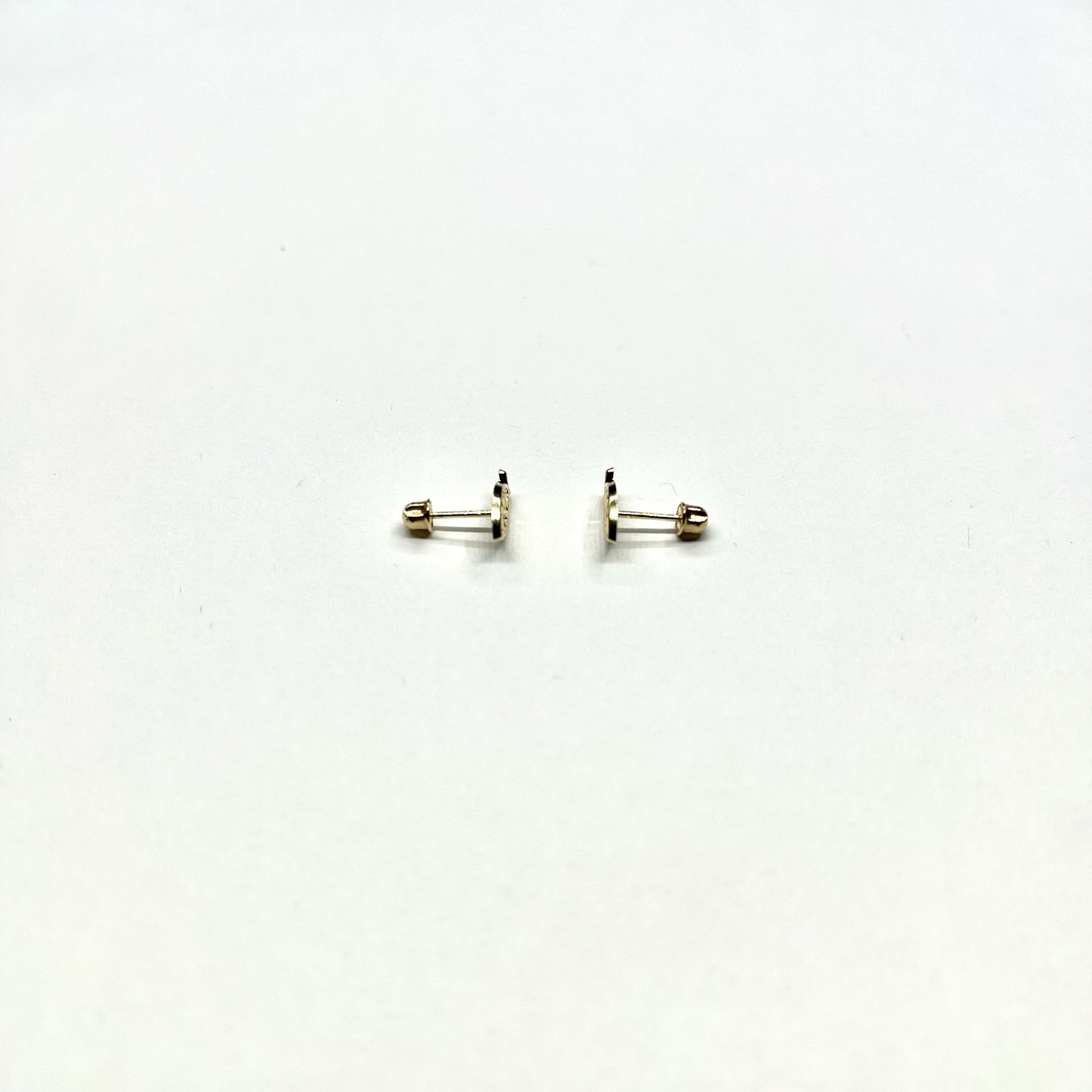14K Gold Jesus Fish Stud Earrings